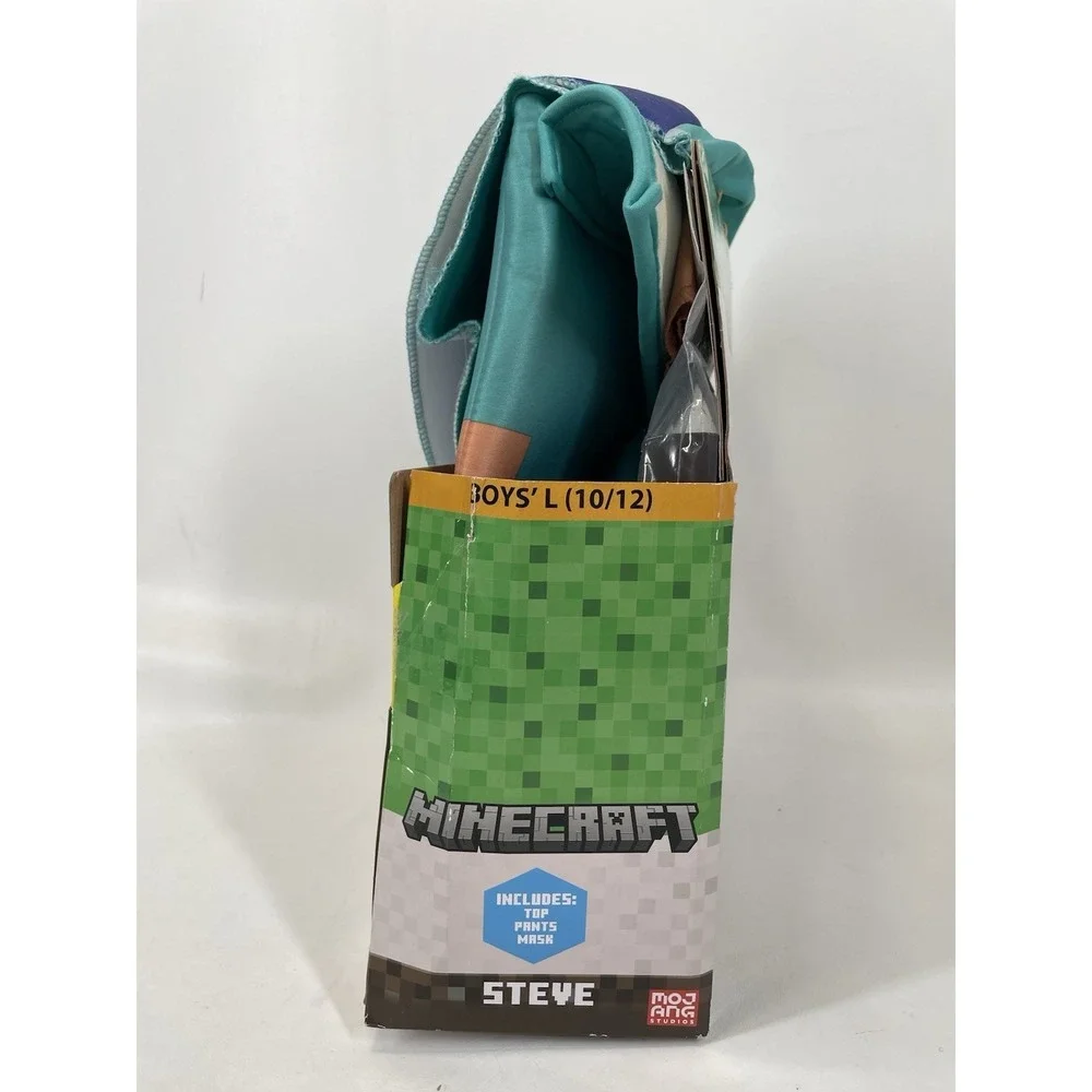 Minecraft Steve Classic Plus Costume Boys Large 10/12 Walmart Exclusive NIB